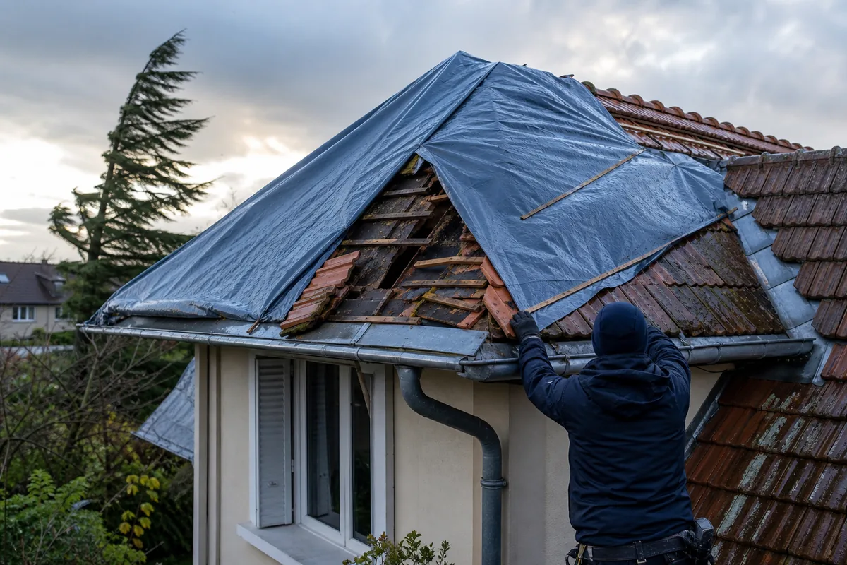 Urgence toiture après tempête à Melun et Fontainebleau (77)